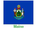Maine flag representing incentives in Maine for pellet boilers