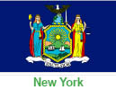 New York flag representing incentives in NY for pellet boilers